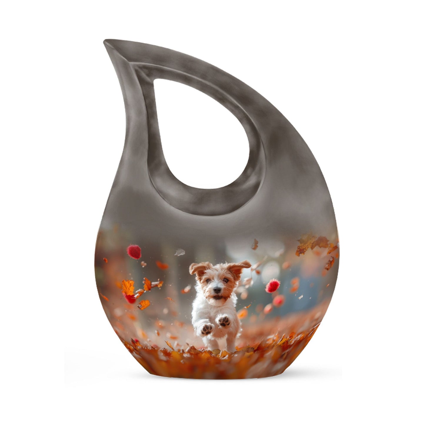 10-inch Harvest Pup Frolic Urn 