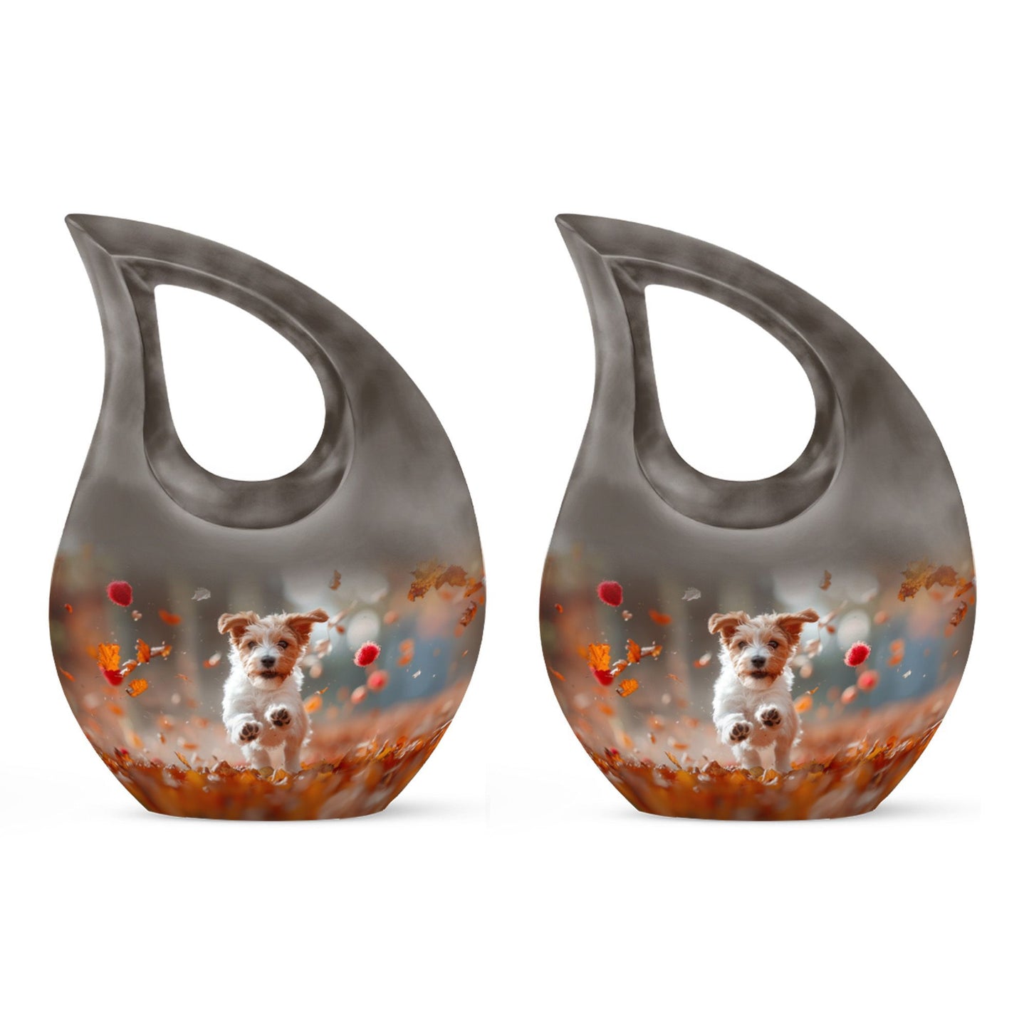 10-inch Harvest Pup Frolic Urn 