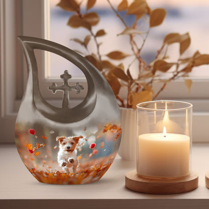 10-inch Harvest Pup Frolic Urn 