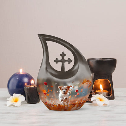 10-inch Harvest Pup Frolic Urn 