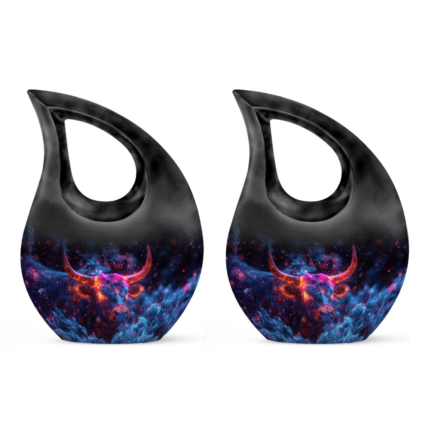 Personalized Bull Cremation Urn for Men - 10-inch, 200 cu in - Yatskia