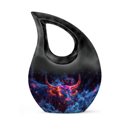 Cross Drop themed 10-inch Celestial Bull Majesty Urn 