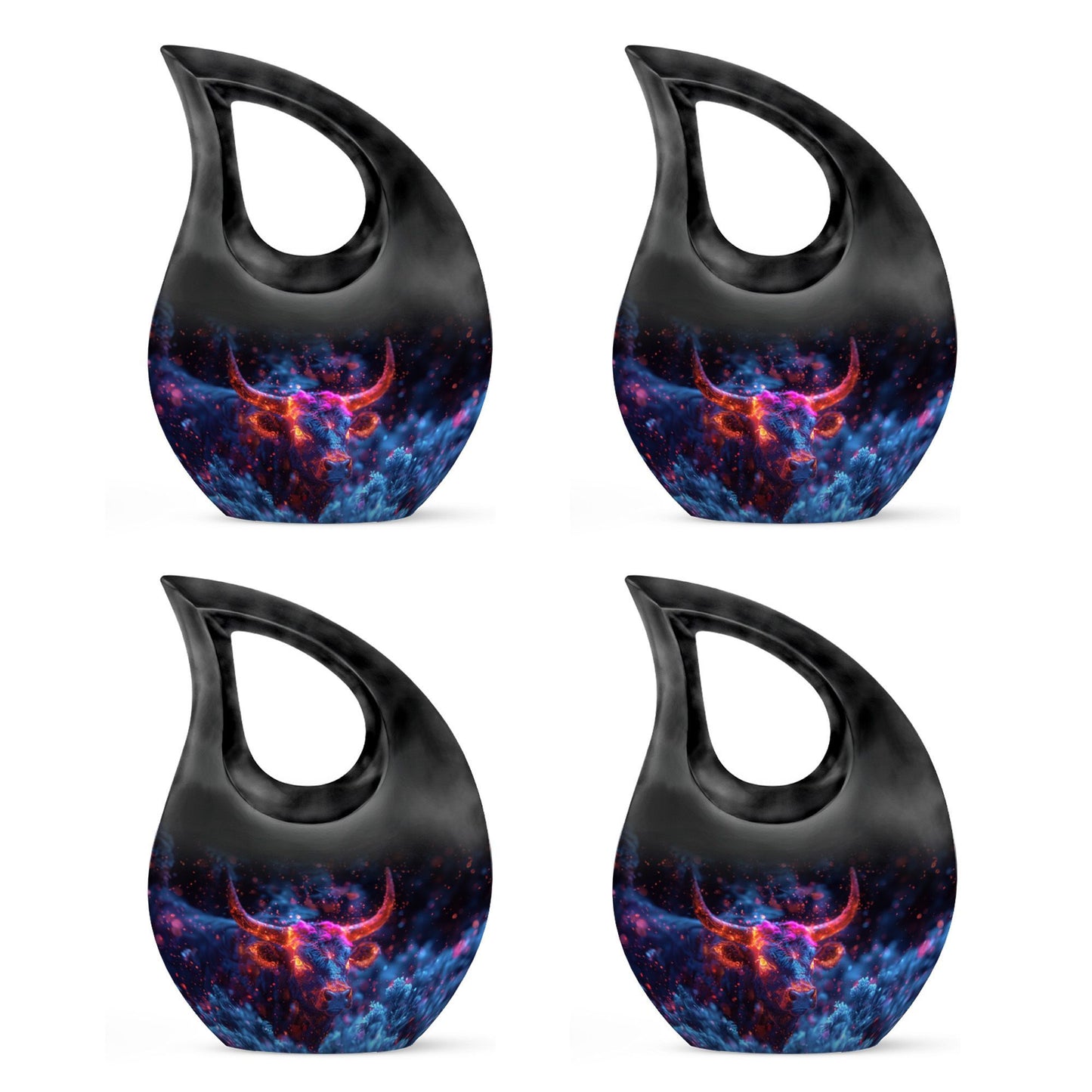 Cross Drop themed 10-inch Celestial Bull Majesty Urn 