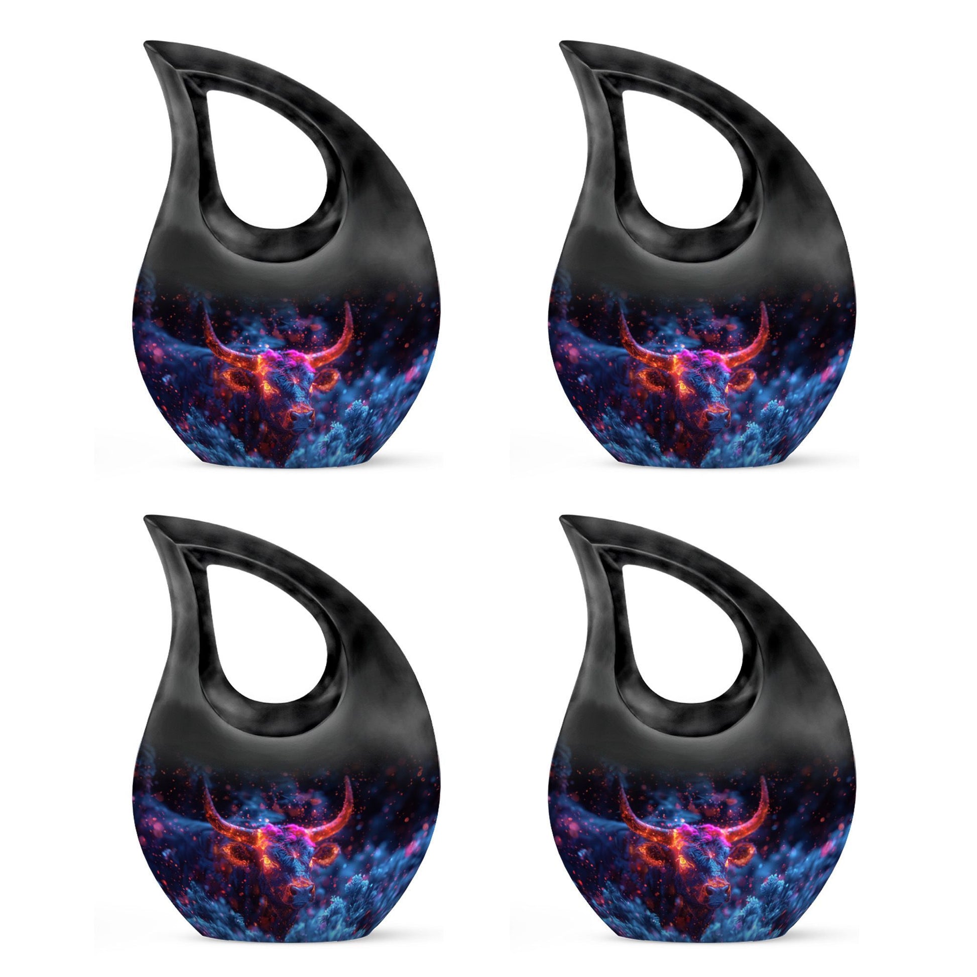 Cross Drop themed 10-inch Celestial Bull Majesty Urn 