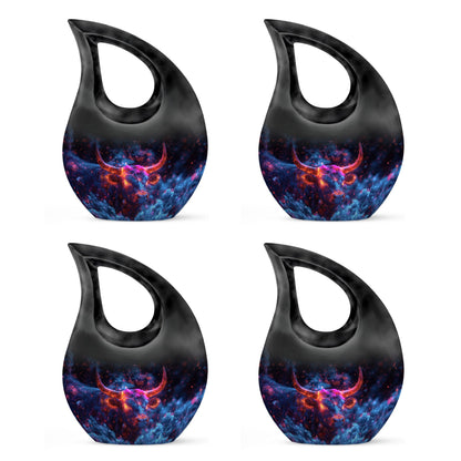 Cross Drop themed 10-inch Celestial Bull Majesty Urn 