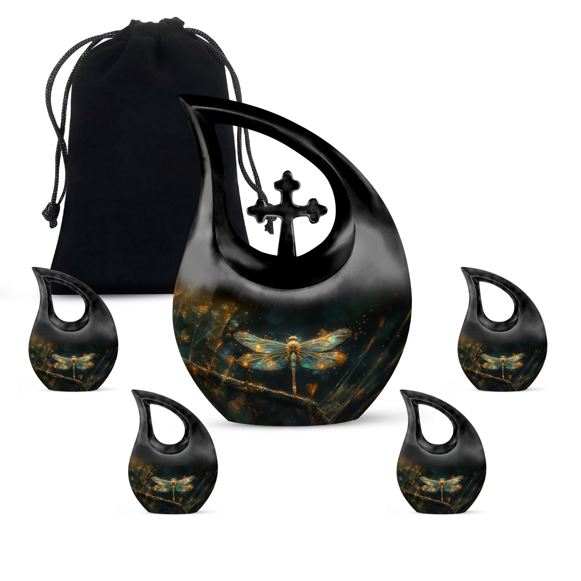 10-inch Amber Luminescence Glide Urn 