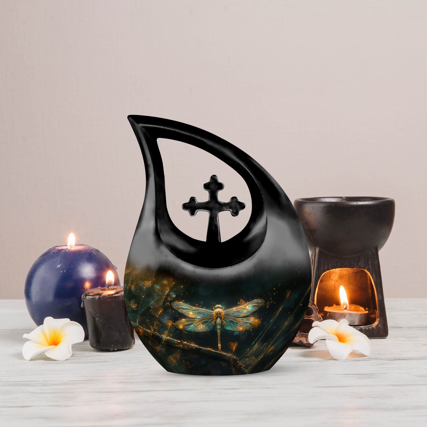 10-inch Amber Luminescence Glide Urn 