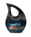 Stellar Taurus Glowing Urn - Bull Urn Memorial For Men & Women