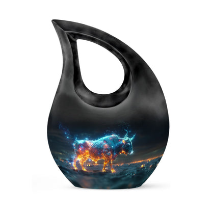 Stellar Taurus Glow Cross Drop design urn 
