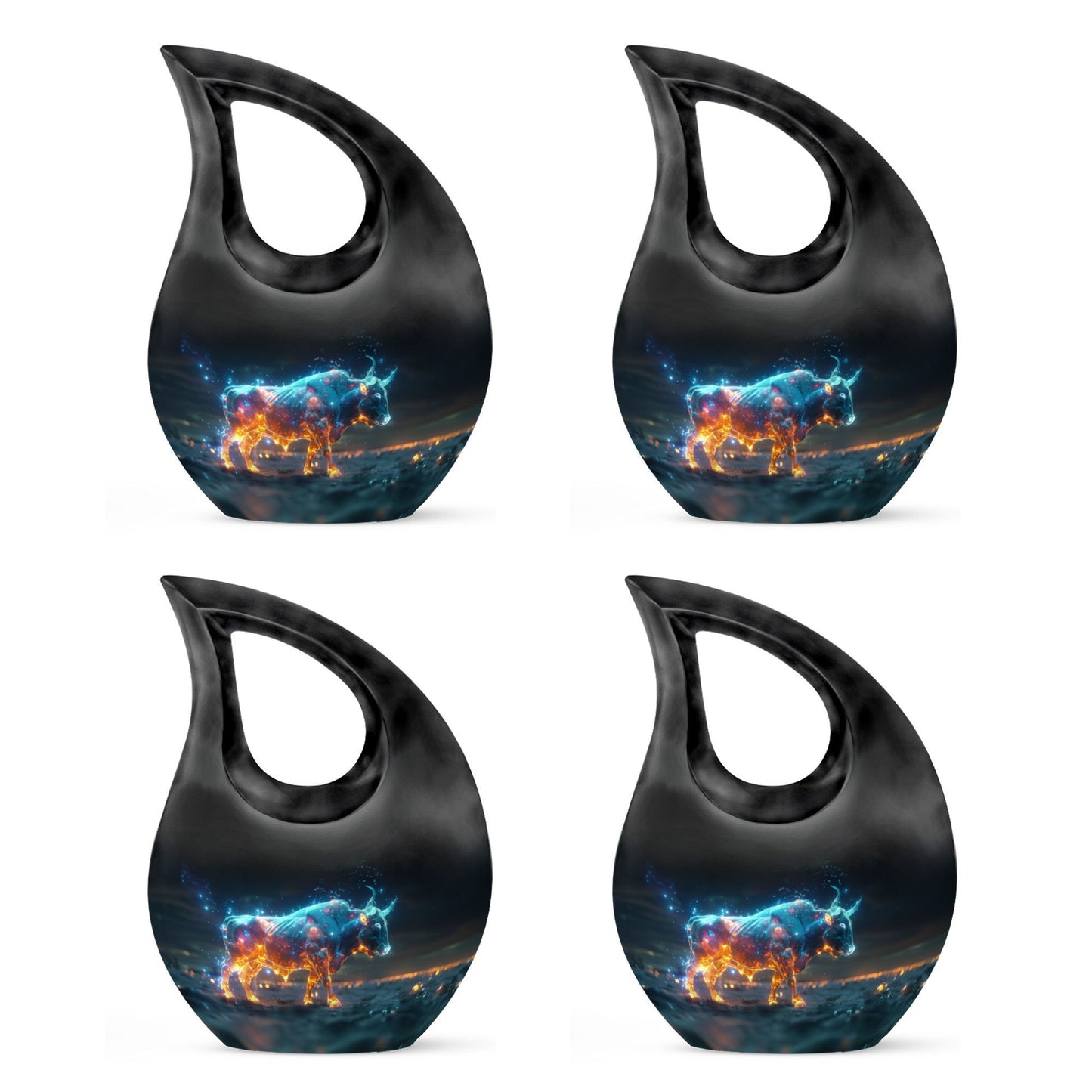 Stellar Taurus Glow Cross Drop design urn 