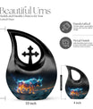 Stellar Taurus Glow Cross Drop design urn 