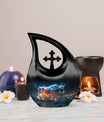 Stellar Taurus Glow Cross Drop design urn 