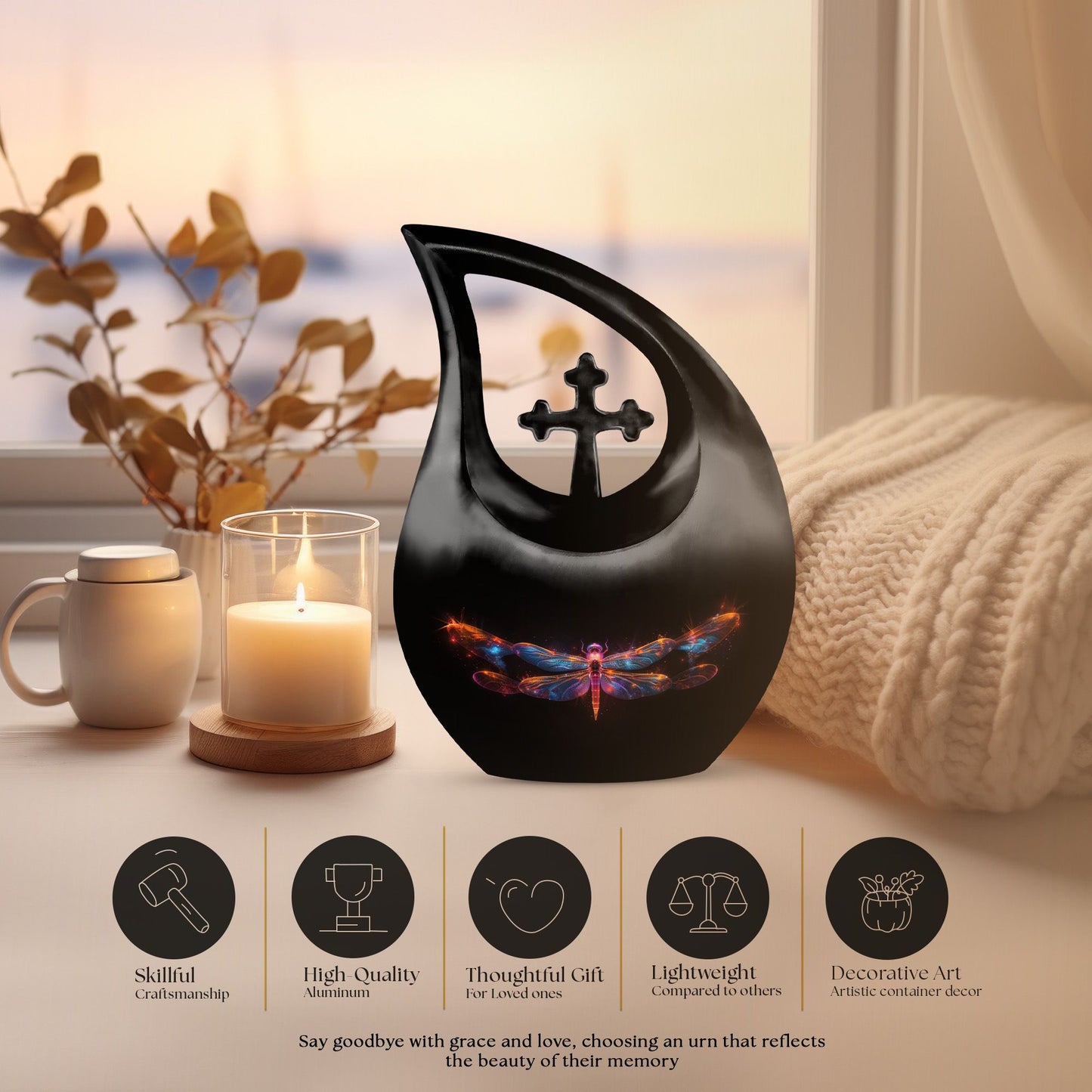 10-inch Firefly Nebula Wings Urn 
