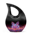Ethereal Glowing Rabbit Memorial Urn - Pink Bunny Cremation Urn for Ashes
