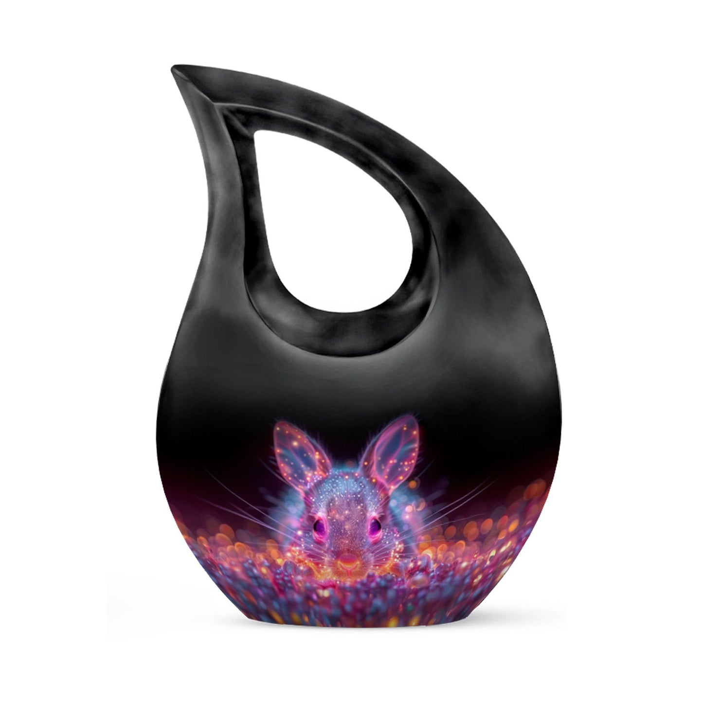 Pink Personalized Rabbit Cremation Urn for Pet Ashes - 10-inch, 200 cu in - Yatskia