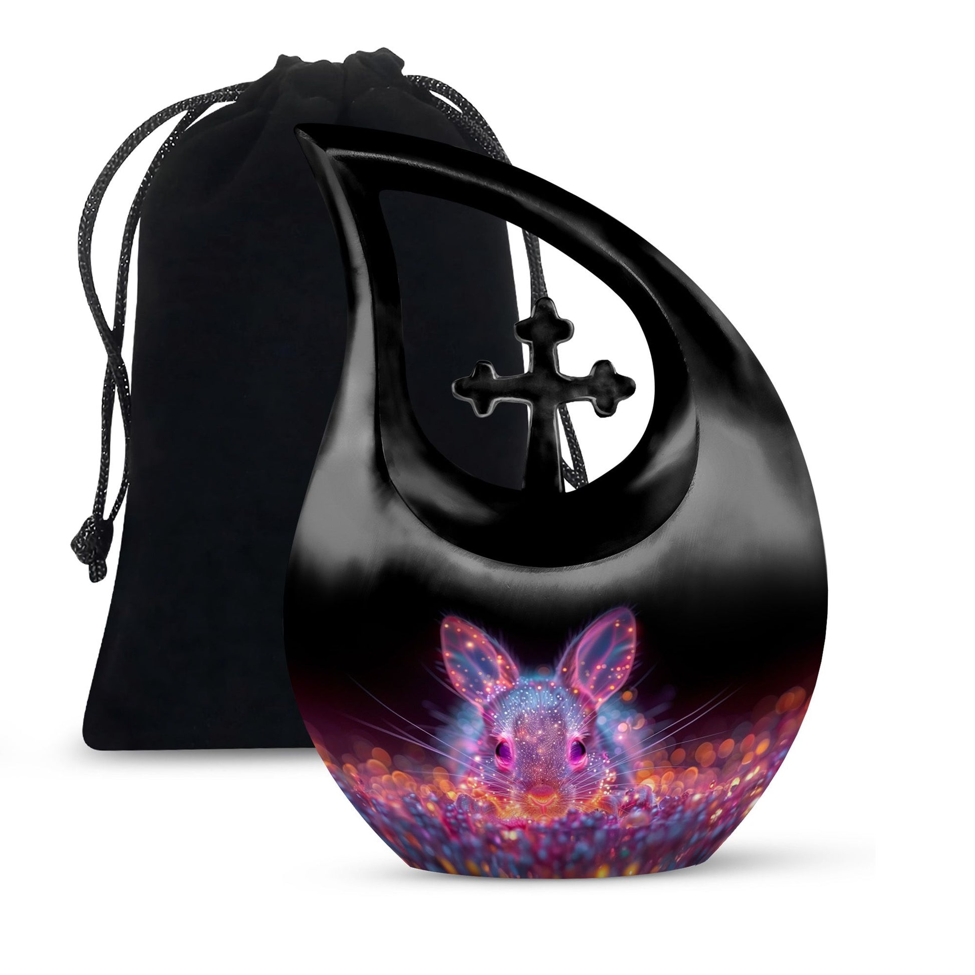 Medium size Neon Rabbit Reverie memorial urn 
