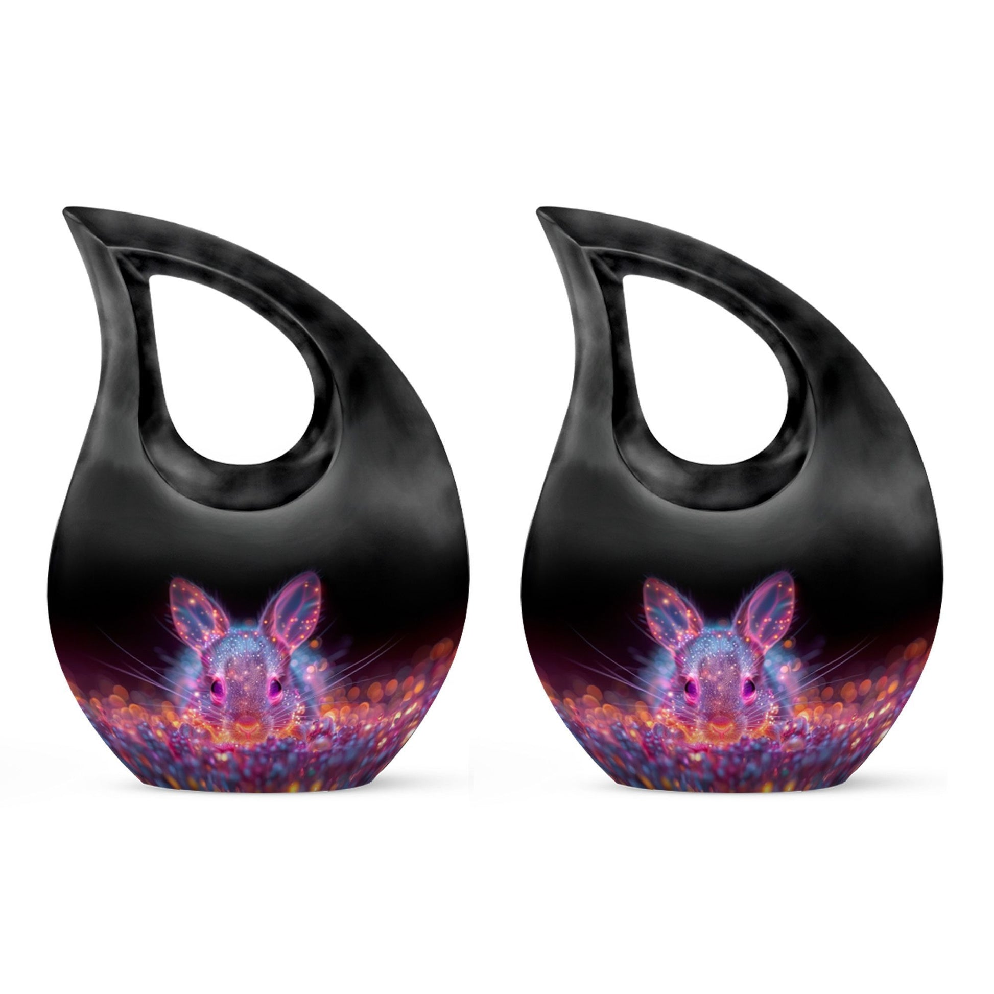Medium size Neon Rabbit Reverie memorial urn 