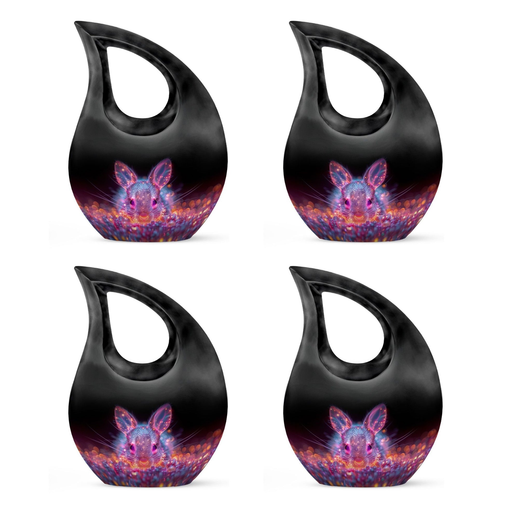 Medium size Neon Rabbit Reverie memorial urn 
