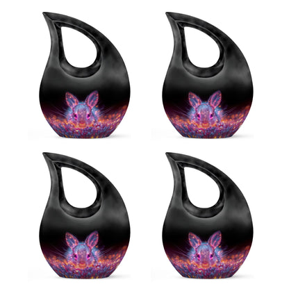 Medium size Neon Rabbit Reverie memorial urn 