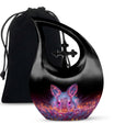 Ethereal Glowing Rabbit Memorial Urn - Pink Bunny Cremation Urn for Ashes