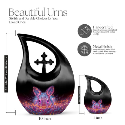 Medium size Neon Rabbit Reverie memorial urn 