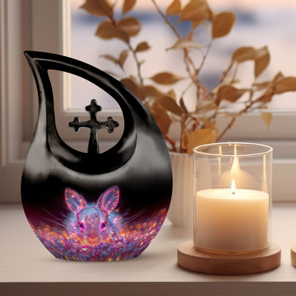 Medium size Neon Rabbit Reverie memorial urn 