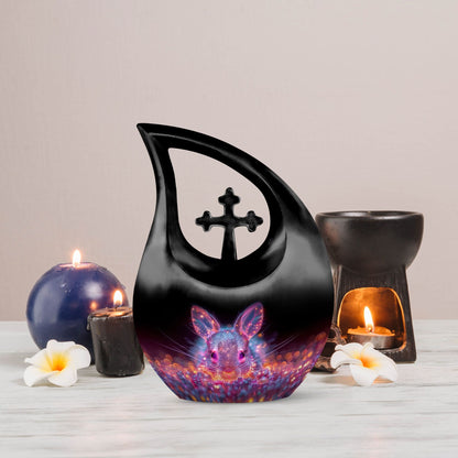Medium size Neon Rabbit Reverie memorial urn 