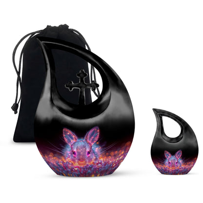 Medium size Neon Rabbit Reverie memorial urn 