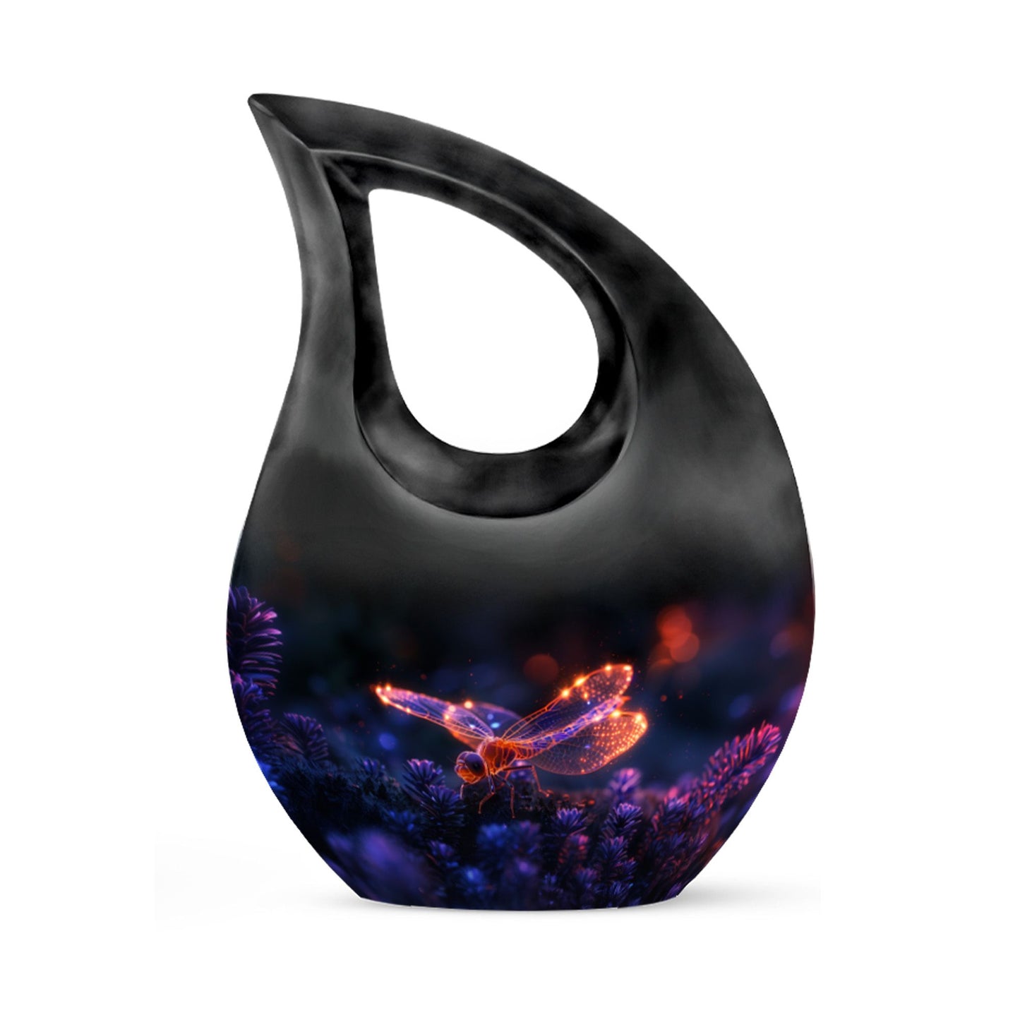 Personalized Dragonfly Cremation Urn for Human Ashes - 10-inch, 200 cu in - Yatskia