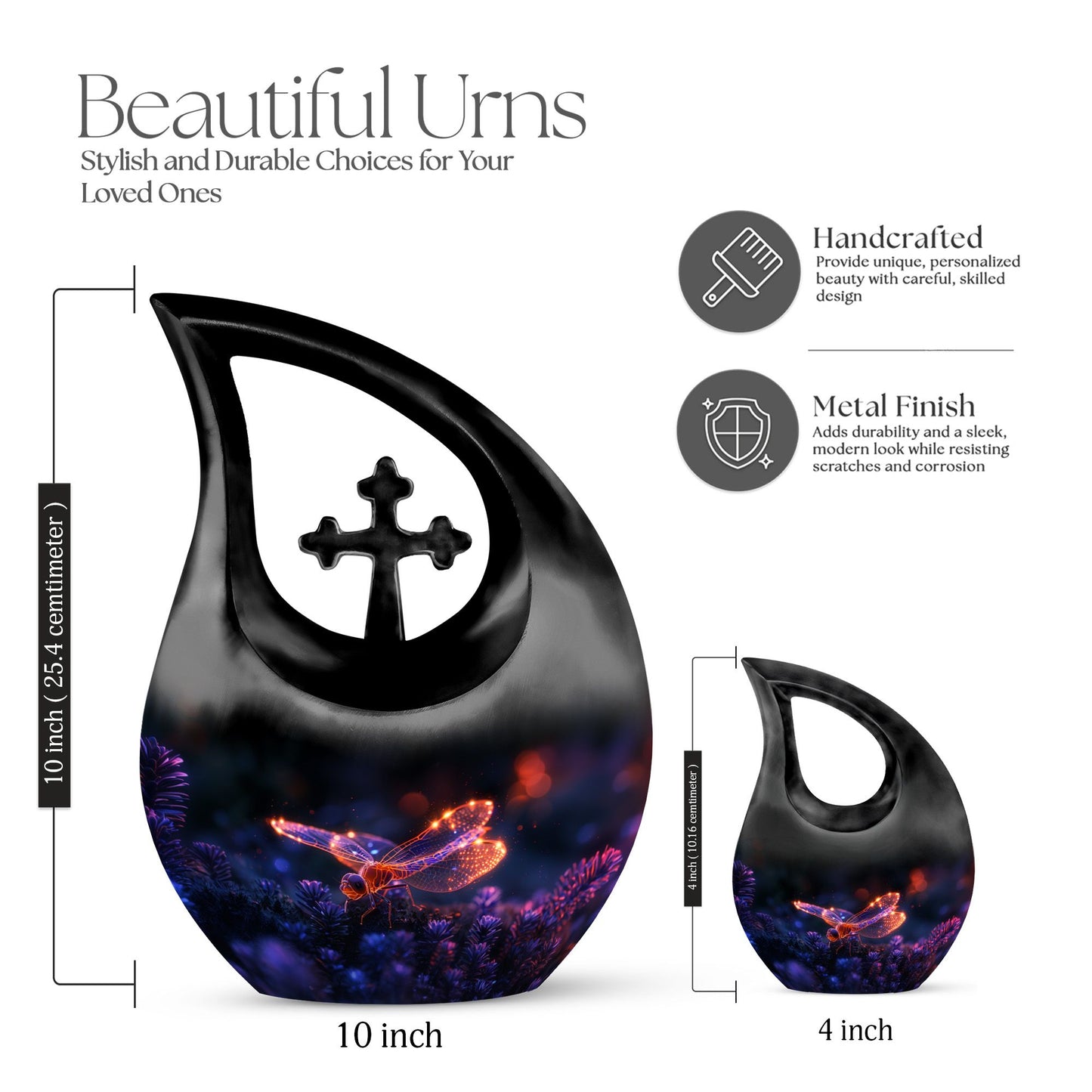 10-inch Ethereal Glow Skimmer Urn, 
