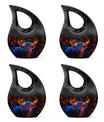 Fiery Horn Bull Memorial Urn For Ashes - Bull Cremation Ashes Urns