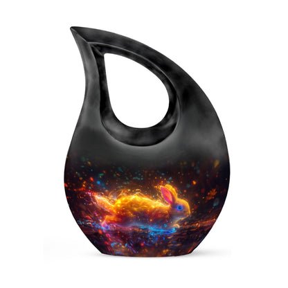 10-inch Enchanted Neon Wilderness Urn with Cross Drop 