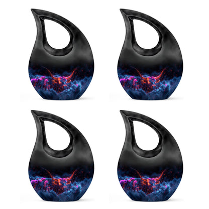 Personalized Bull Cremation Urn for Men - 10-inch, 200 cu in - Yatskia