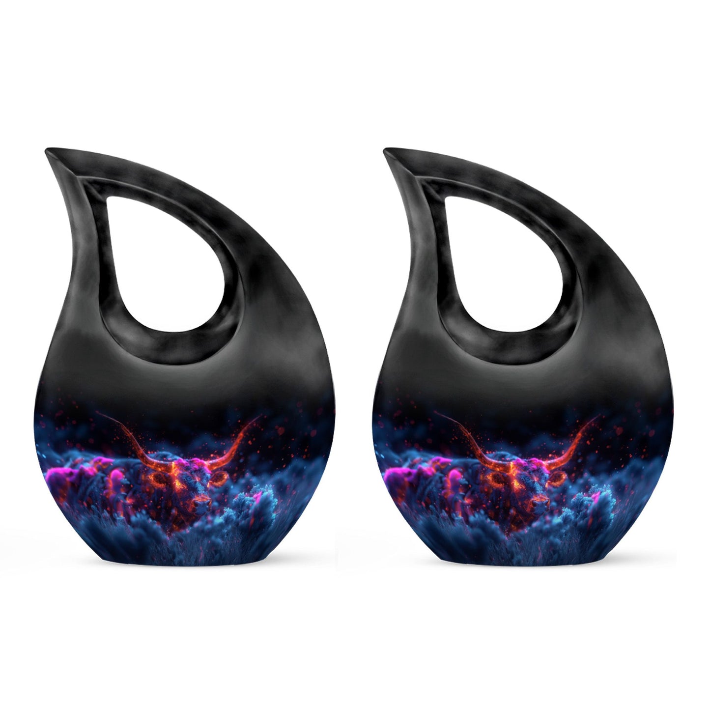 Personalized Bull Cremation Urn for Men - 10-inch, 200 cu in - Yatskia