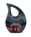 Fiery Polar Bear Urn for Funeral - Polar Bear Cremation Urn