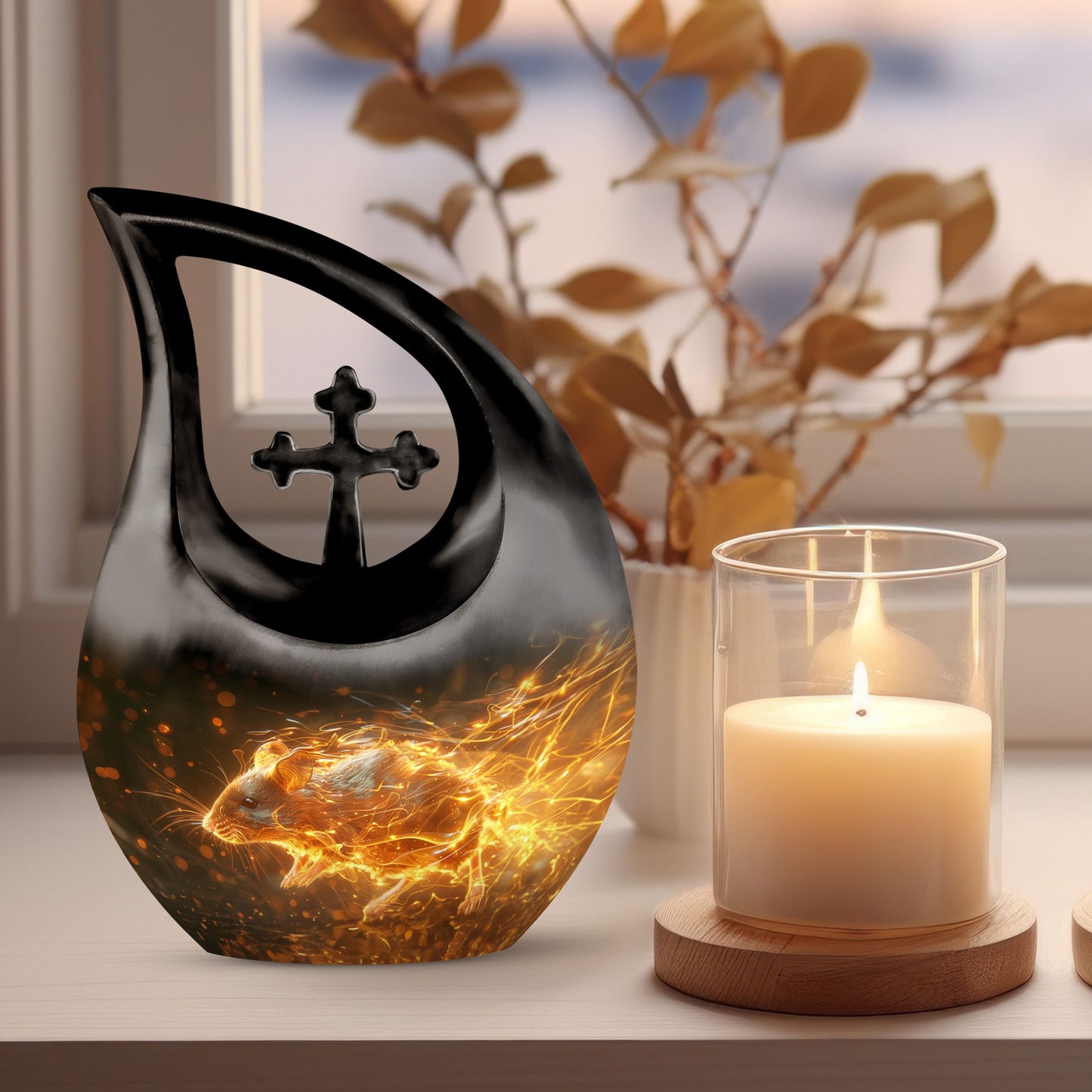 10 inch Blazing Speed Mouse urn 