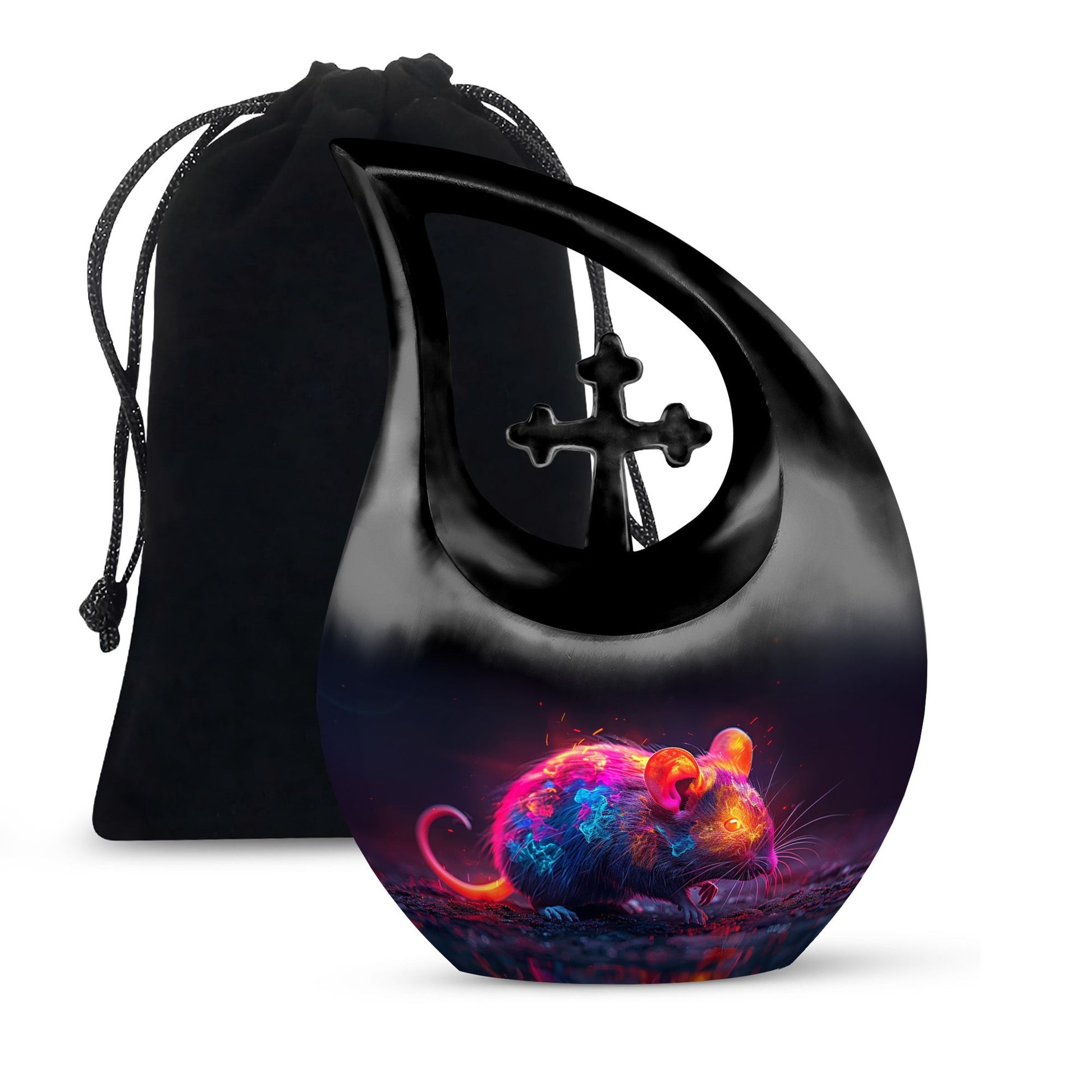 10 inch Neon Whisper Rodent urn 