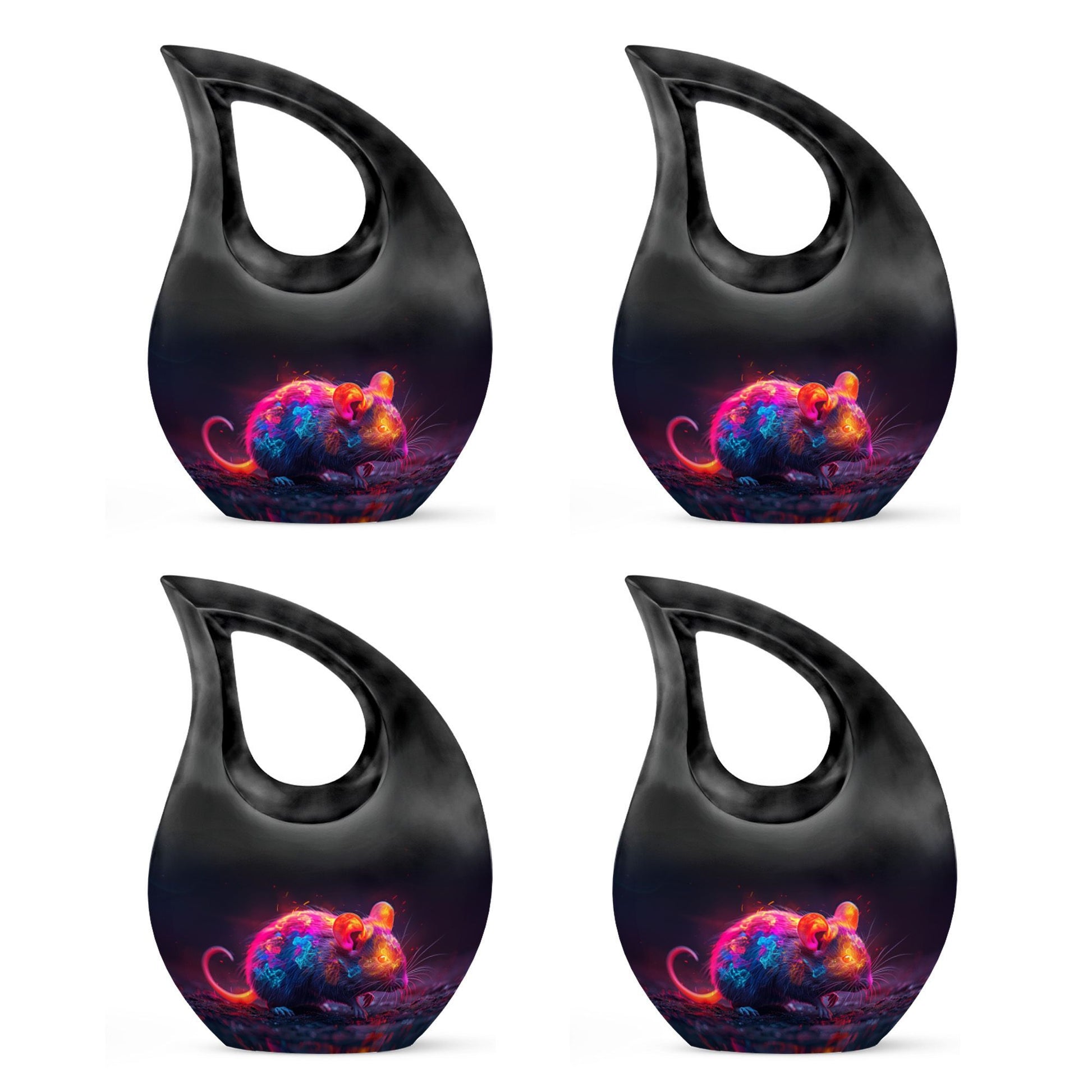 10 inch Neon Whisper Rodent urn 