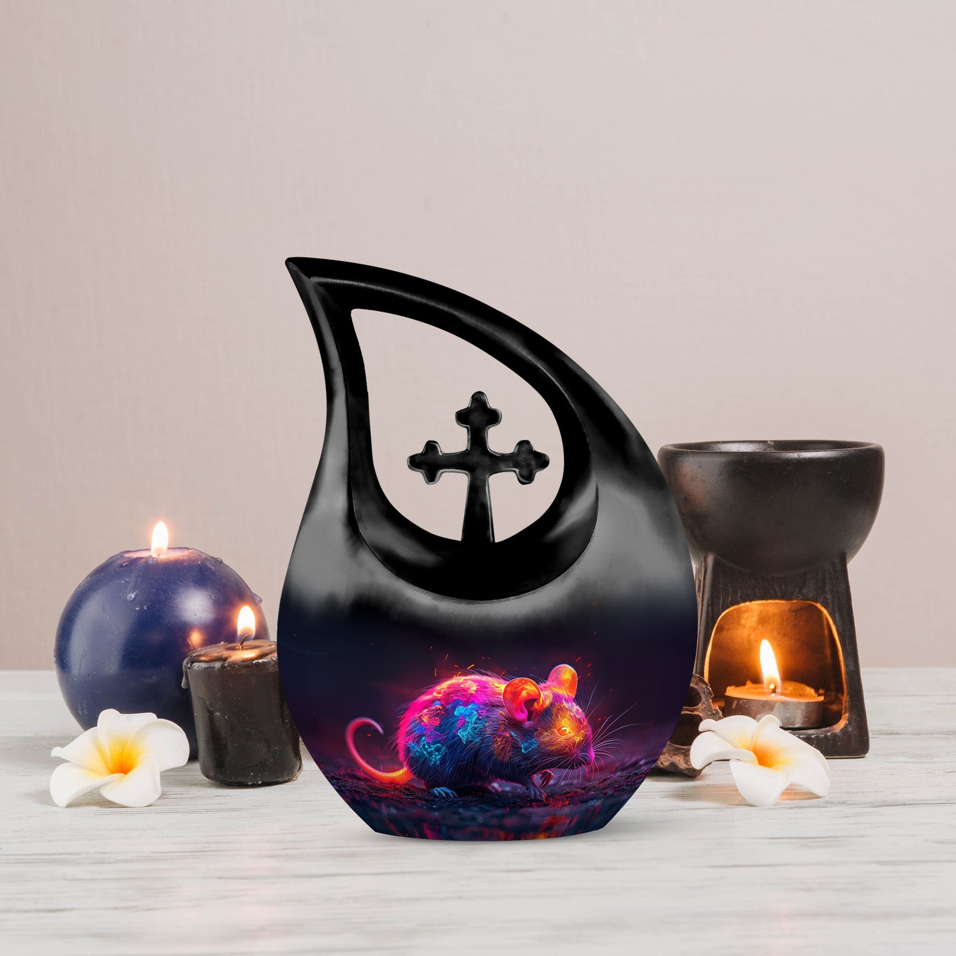 10 inch Neon Whisper Rodent urn 