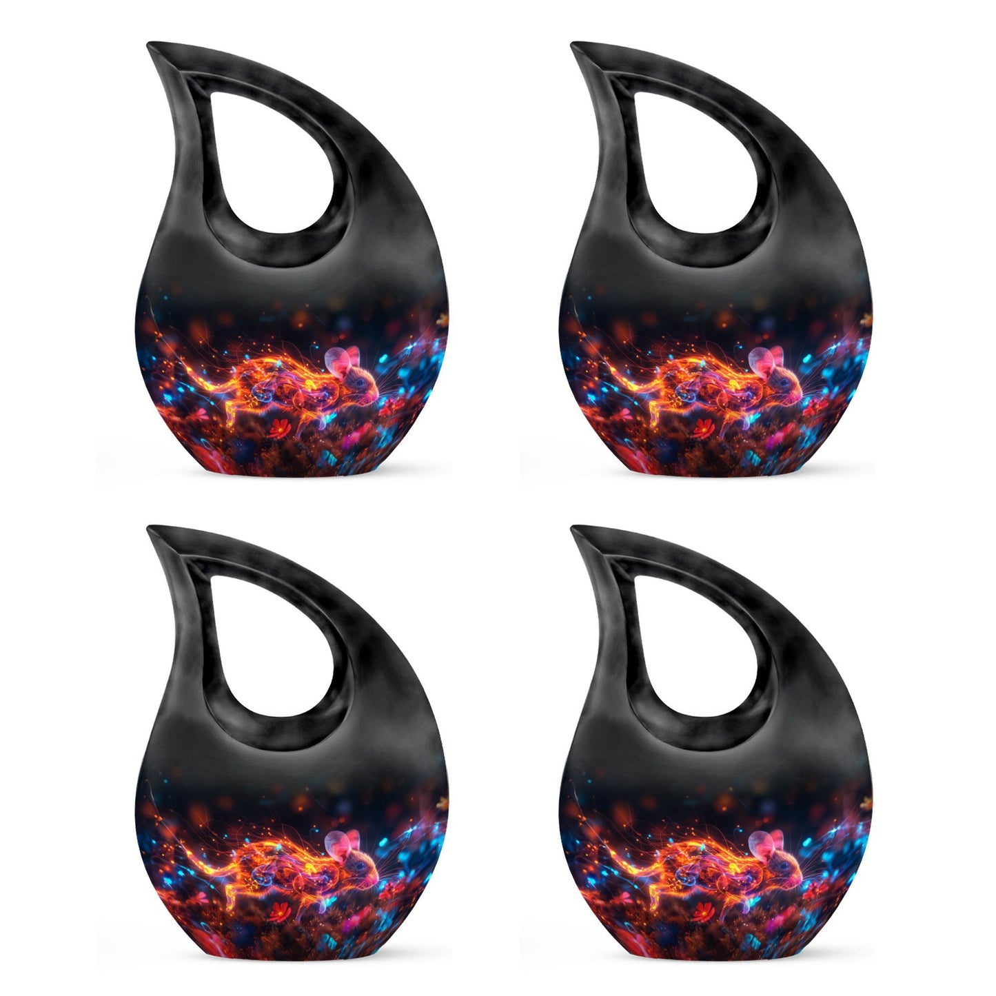 10-inch Fantasy Firelight Mouse Urn 