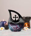 10-inch Mystical Nebula Mouse urn with Cross Drop design