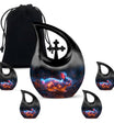10 inch Mystic Fire Rabbit Urn, large drop shaped cremation 