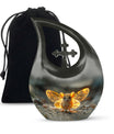10-inch Mystic Firefly Mouse Urn, Cross Drop 