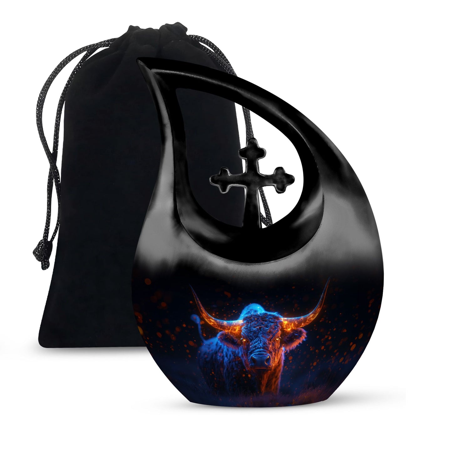 Custom made 10-inch Ember Horns Yak Urn 