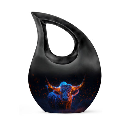Custom made 10-inch Ember Horns Yak Urn 