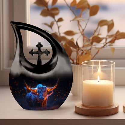 Custom made 10-inch Ember Horns Yak Urn 