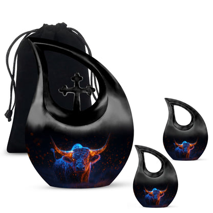 Custom made 10-inch Ember Horns Yak Urn 