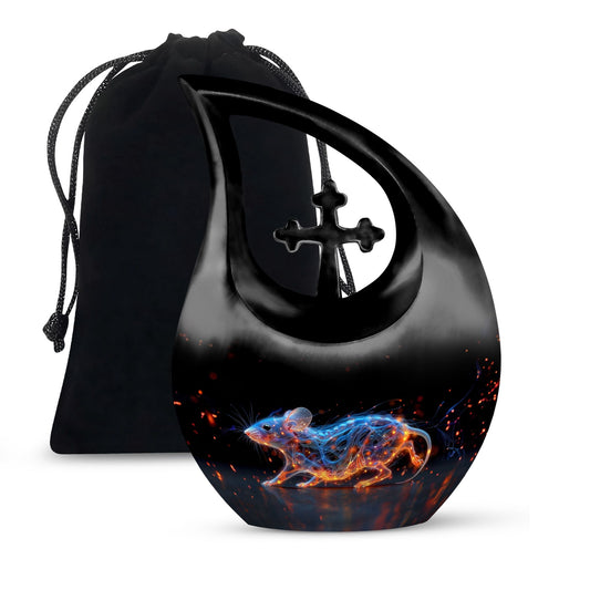 10 inch Cosmic Ember Mouse urn 