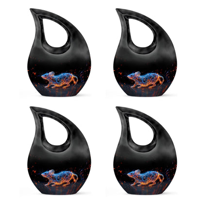 10 inch Cosmic Ember Mouse urn 