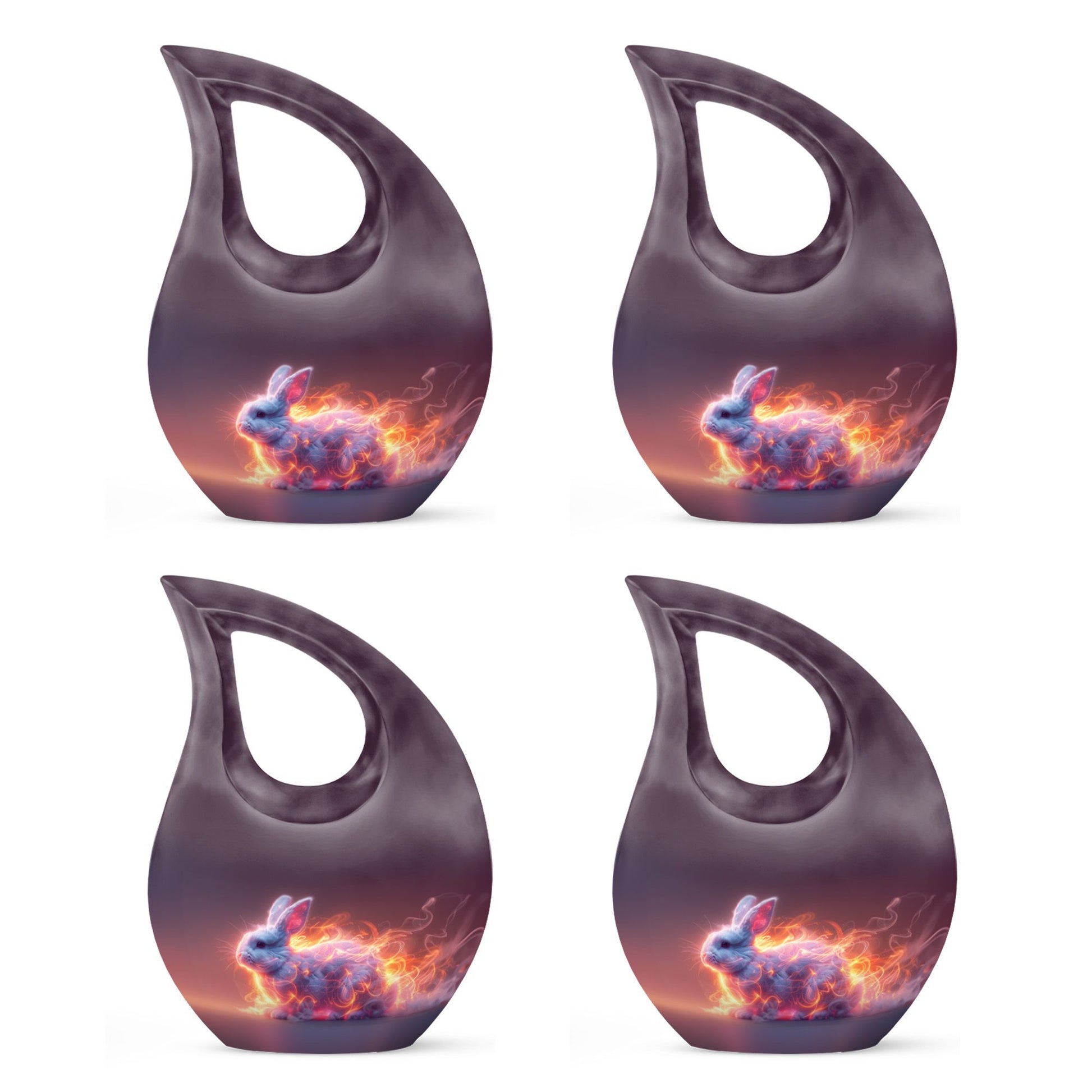 Fiery Bunny Rabbit Urn For Cremation - Fierce Bunny Urn For Ashes
